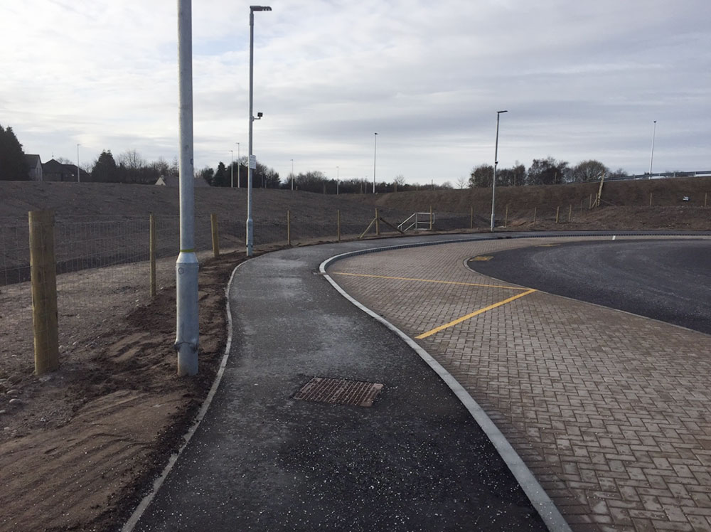 Post and wire fence for A96 Forres