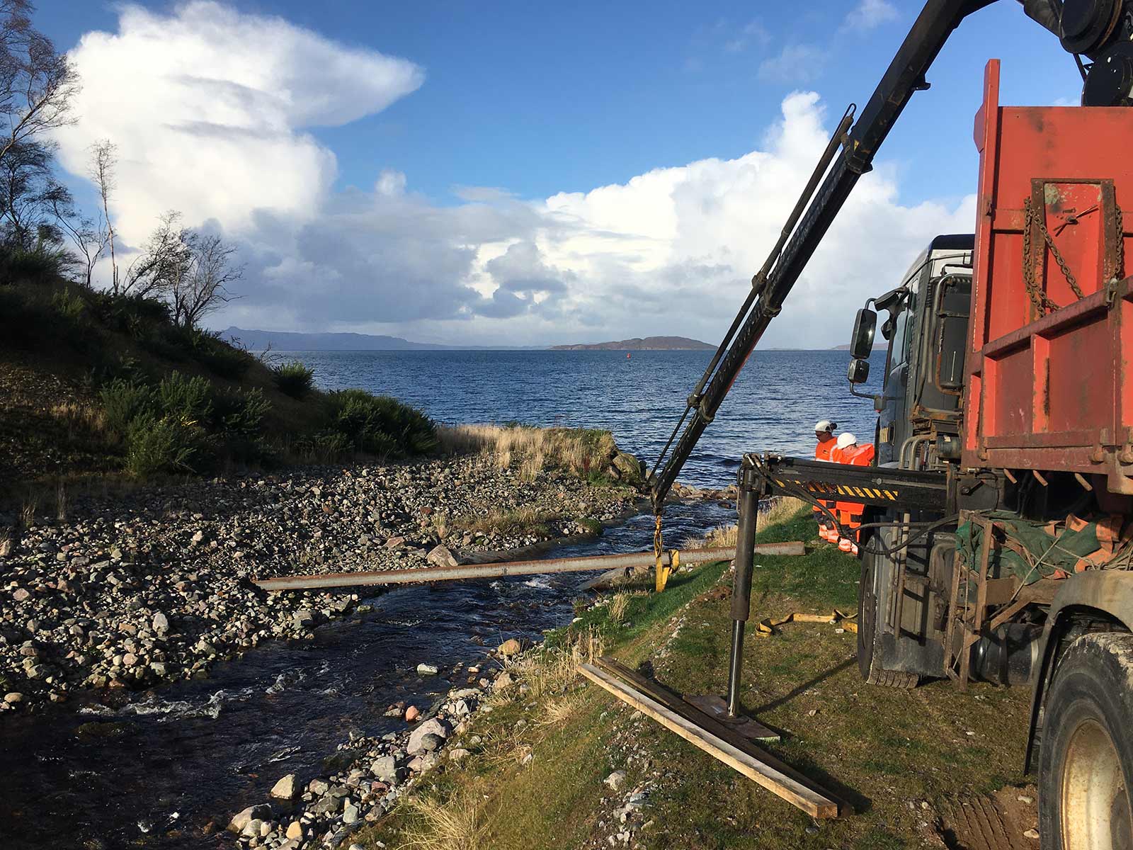 Barriers supplied Marine Harvest Kyleakin