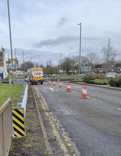 VRS Barrier Upgrade Borestone Roundabout Stirling