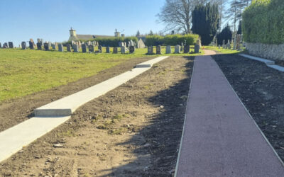 Croy Cemetery Concrete Plinth and Footpath