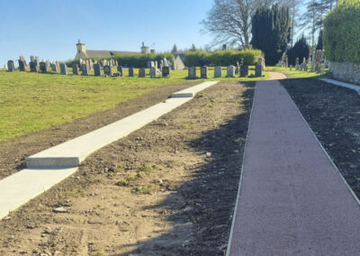 Croy Cemetery Concrete Plinth and Footpath