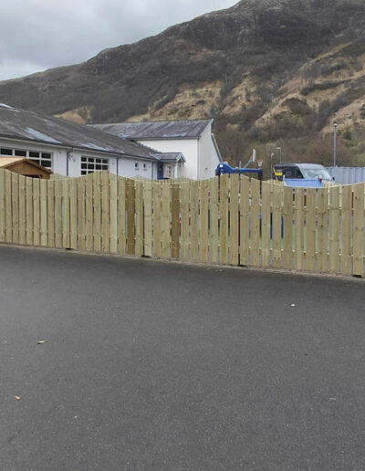 Kinlochleven Primary School Wooden Slatted Fencing