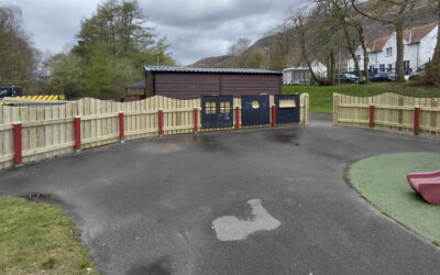 Kinlochleven Primary School Wooden Slatted Fencing